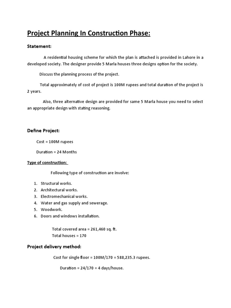 Construction Project Planning Guide | PDF | Economies