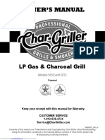 Owner's Manual: LP Gas & Charcoal Grill