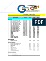 Costos Unitarios de Labores Subterraneas