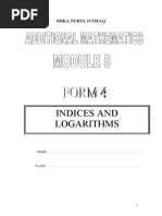 Indices and Logarithms: Smka Nurul Ittifaq