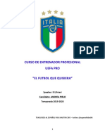 El futbol que quisiera - Tesis de Andrea Pirlo para la UEFA PRO License