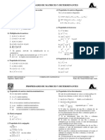 Propiedades de Matrices y Determinante PDF