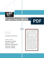 Project Report: Nokia: Submitted To: Prof Satish S M