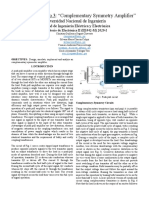 Previous Report No.3: "Complementary Symmetry Amplifier": Universidad Nacional de Ingeniería