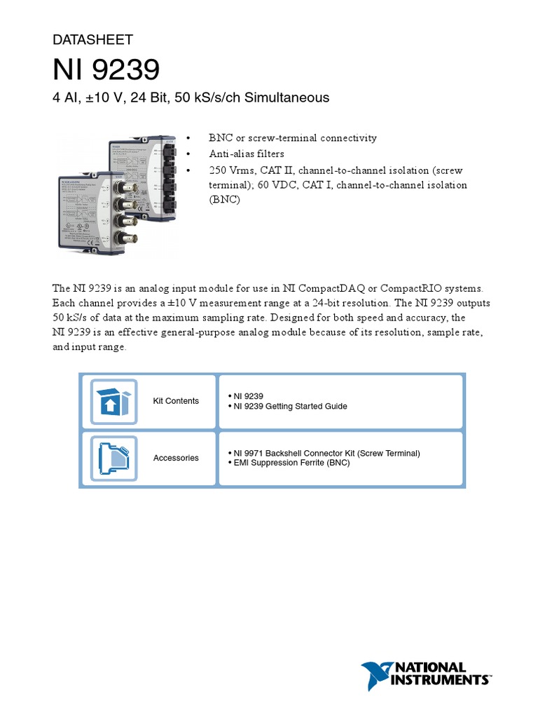 Ni 9479 Datasheet PDF | PDF | Bandwidth (Signal Processing) | Analog To ...