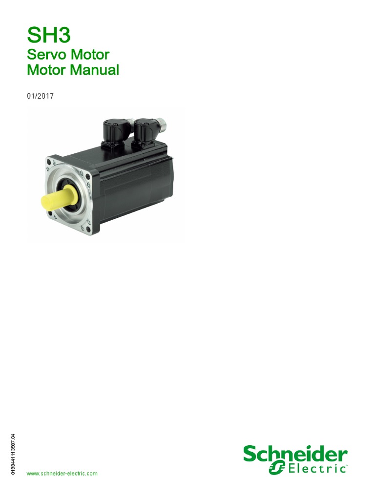 Servo Motor Motor Manual PDF Electric Motor Safety