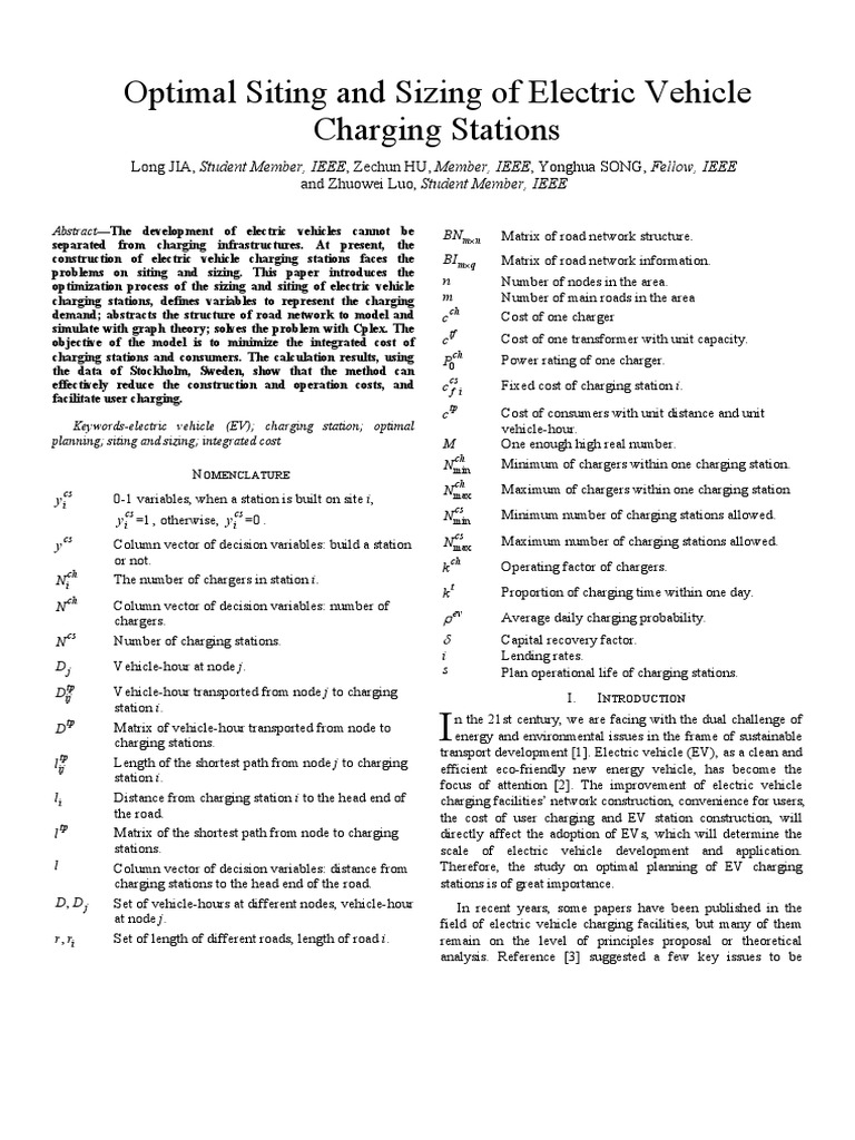 Optimal Siting and Sizing of Electric Vehicle Charging Stations PDF