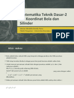 Matematika Teknik Dasar 2 6 Koordinat Bola Dan Silinder Sebrian Mirdeklis Beselly Putra Teknik Pengairan Universitas Brawijaya