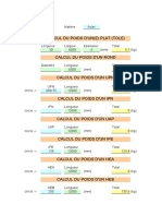 Calcul de Poids Profilet