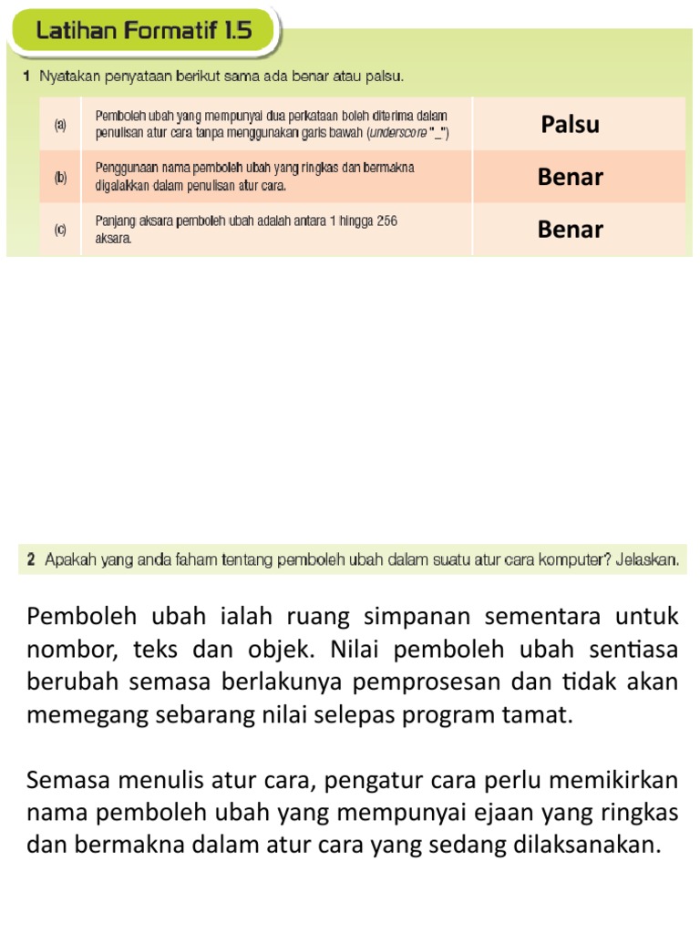 Jawapan Latihan Formatif 1 5 Pdf