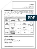 CV for B.Lalithya