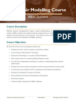 Reservoir Modelling Course - Description - Links - Lectures - Tables - C PDF