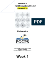 Geometry Enrichment Packet - Answer Key PDF