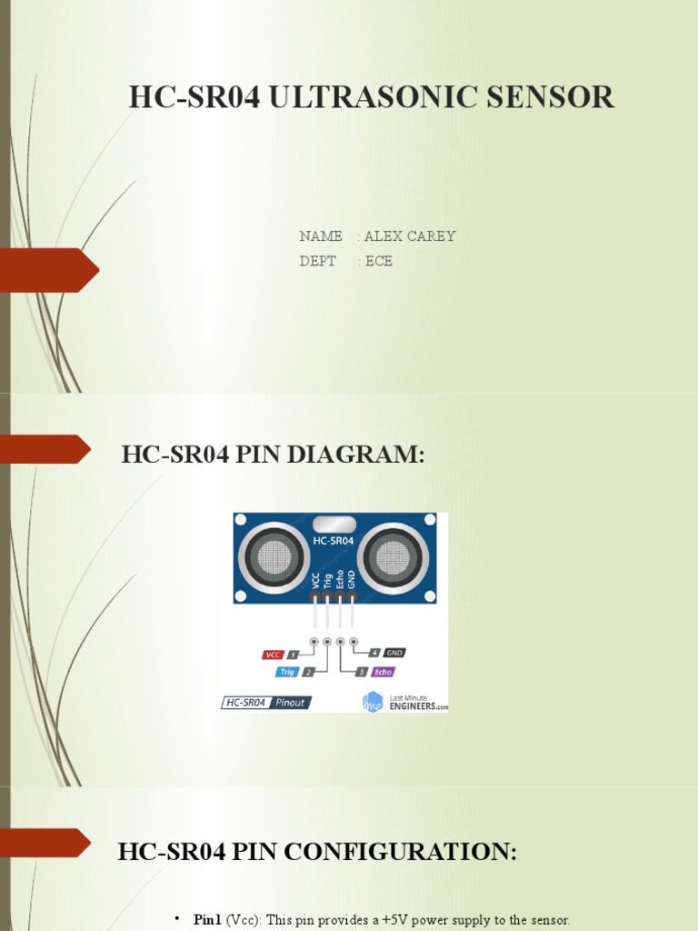 HC-SR04 Ultrasonic Sensor | PDF