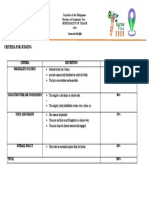 Criteria For Judging: Municipality of Tigaon