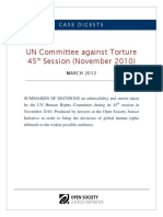 UN Committee Against Torture 45 Session (November 2010) : Case Digests