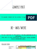 Simple Past: EL Pasado Simple de Los Verbos Irregulares