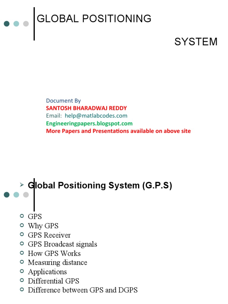 GPS - Global Positioning System | PDF | Global Positioning System ...