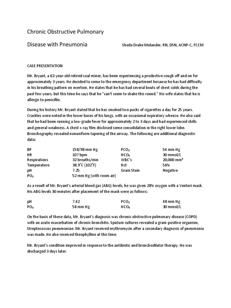 Chronic Obstructive Pulmonary | PDF | Chronic Obstructive Pulmonary ...