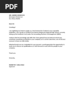 Application Letter Template