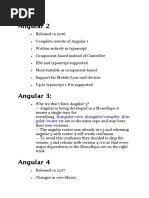 Angular Version Differences