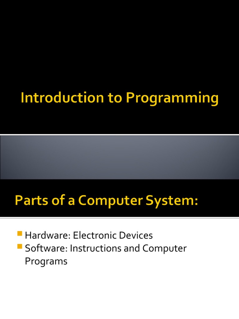 Intro - To - Programming - PPT Filename UTF-8''intro To Programming ...