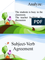 Analyzing Subject-Verb Agreement