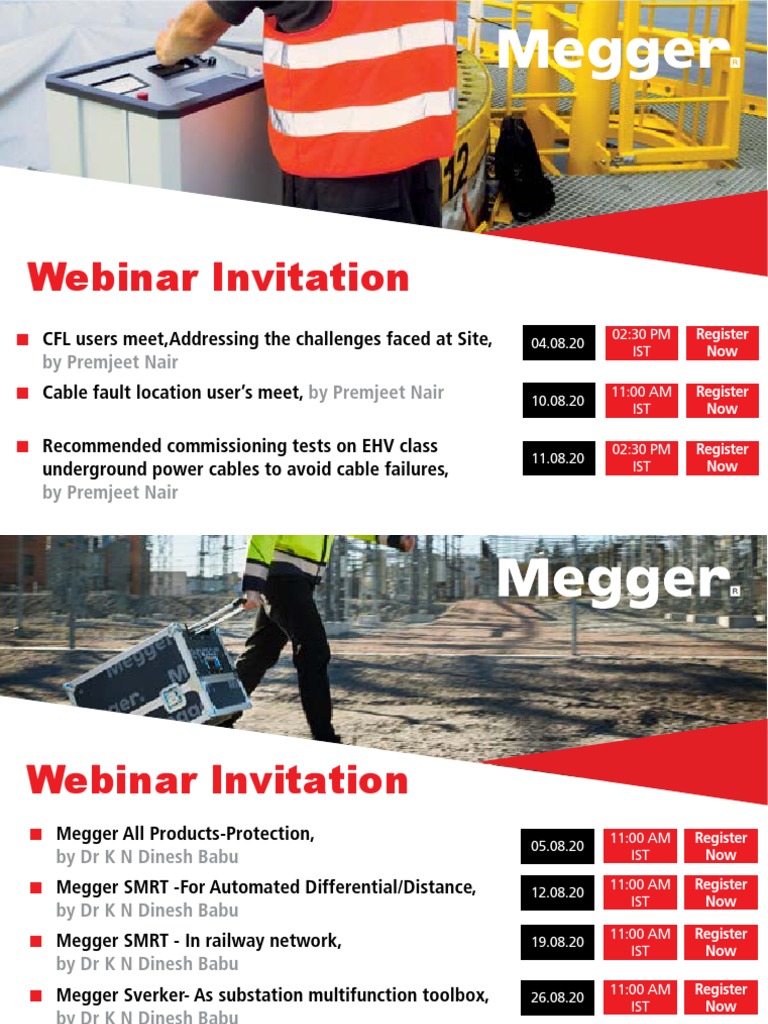 Megger Webinar Series Overview | PDF | Transformer | Manufactured Goods