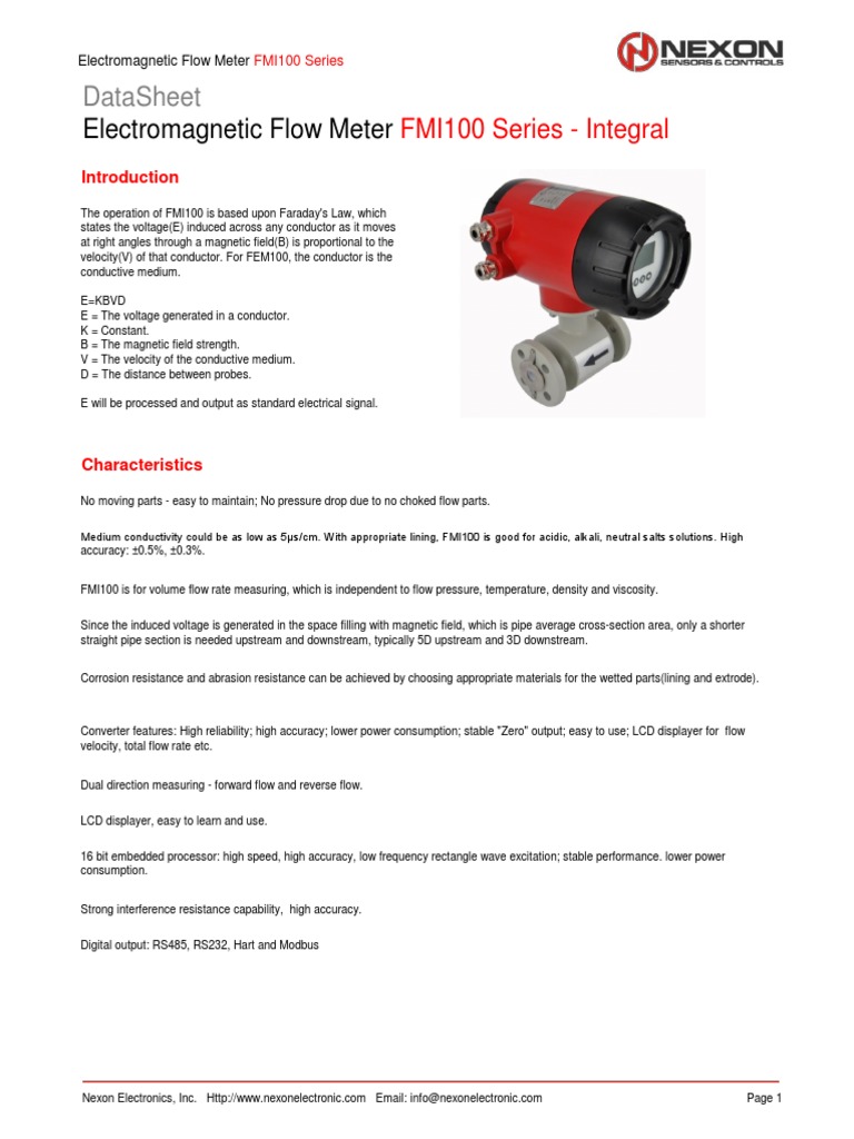 Flow Meter Datasheet PDF Power Supply Flow