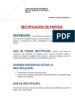 Rectificación de Partida Jurisdicción Voluntaria