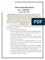 Raport de - Evaluare - Initiala Grupa Lacrimioara