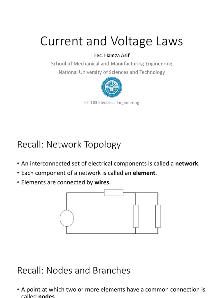 Current and Voltage Laws | PDF | Electrical Network | Series And ...