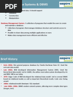 Intro To Database Systems & DBMS