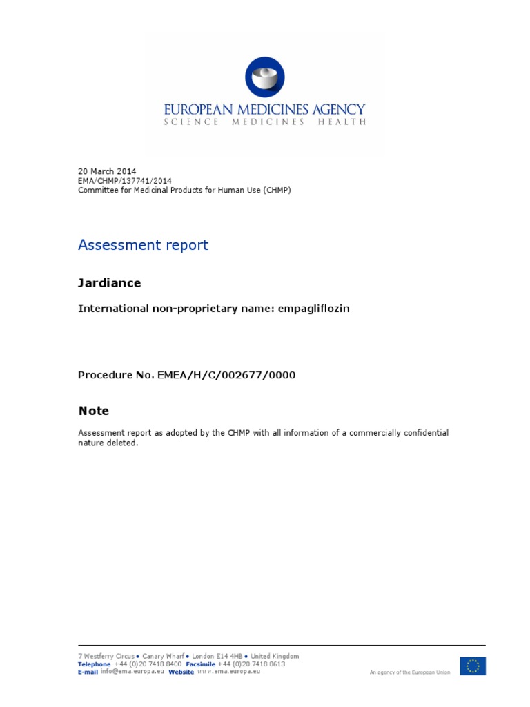 Jardiance Epar Public Assessment Report - en PDF | PDF | Diabetes ...
