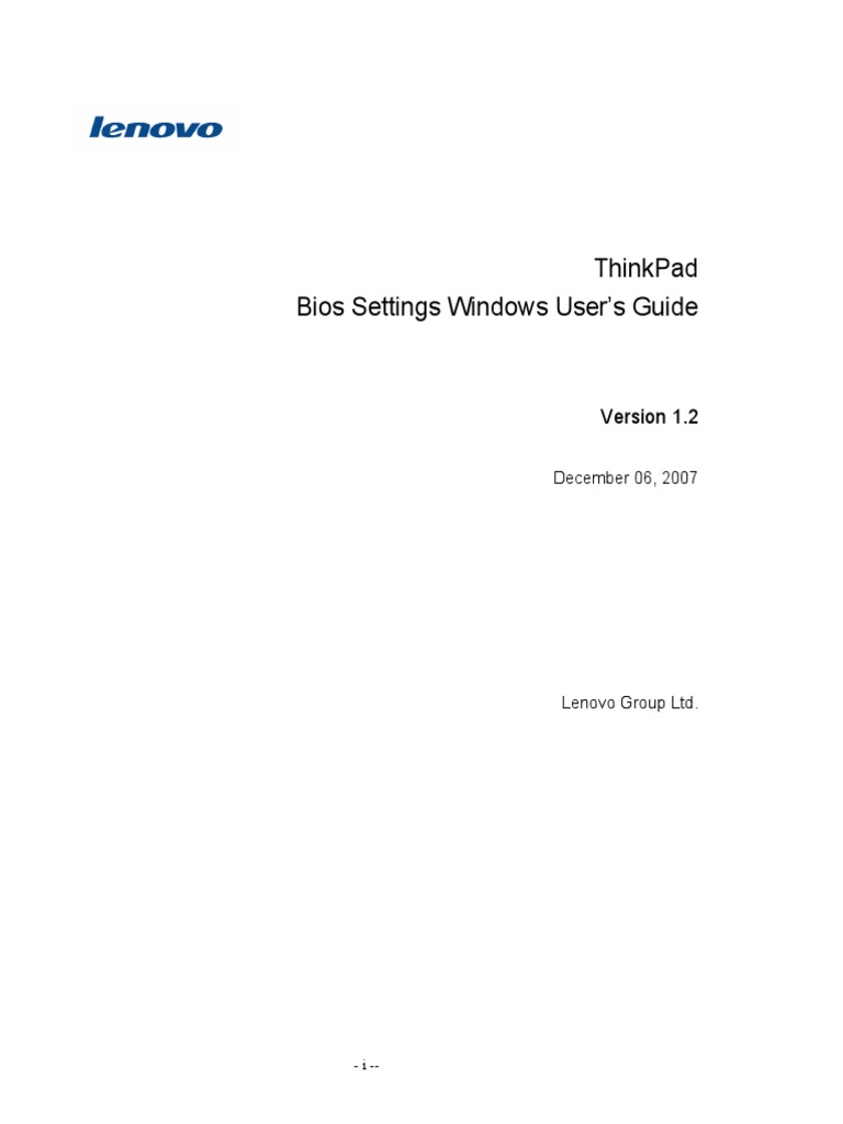 BiosSettingsWindows User's Guide | PDF | Bios | Installation (Computer ...