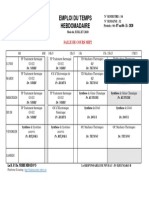 Emploi Du Temps Hebdomadaire: Salle de Cours Mip2