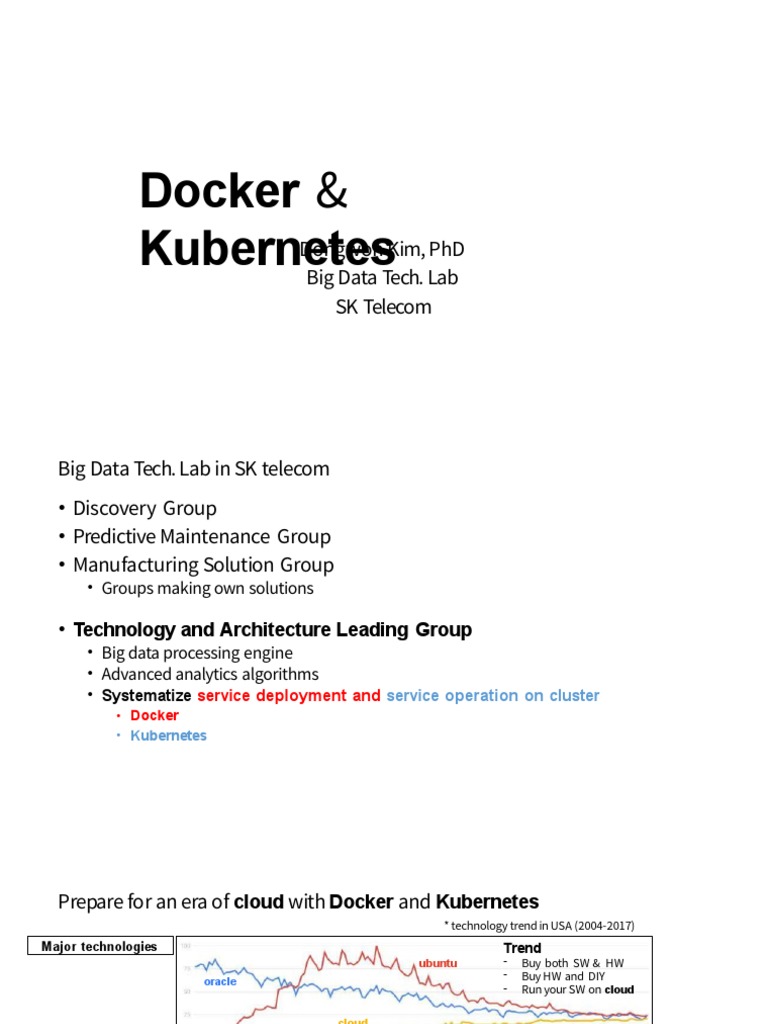 Docker Kubernetes: Dongwon Kim, PHD Big Data Tech. Lab SK Telecom | PDF ...