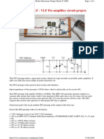 Wideband ULF - VLF Pre-Amplifier Circuit Project