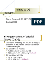 Formulas Related To O2 Transport: Fiona Campbell BS, RRT-NPS Spring 2008