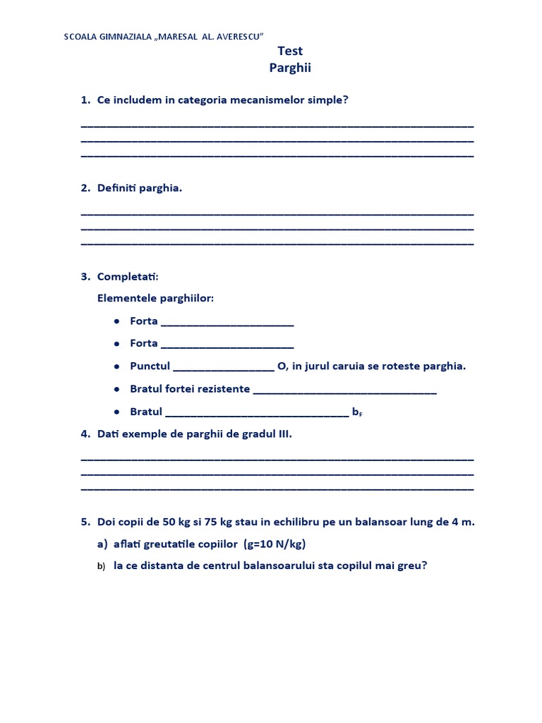Test Parghii | PDF