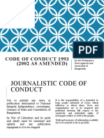 Code of Conduct 1993 (2002 As Amended