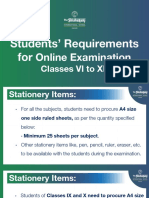 Students' Requirements For Online Examination