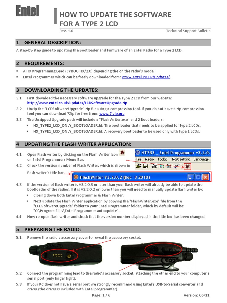 How To Update The Software For A Type 2 LCD | PDF | Booting | Adobe Flash