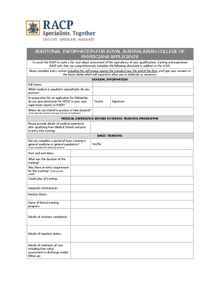 RACP Application Guidance for Applicants | PDF | Health Sciences ...