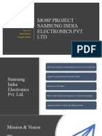 Mosp Project Samsung India Electronics Pvt. LTD
