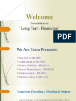 Welcome: Long Term Financing'
