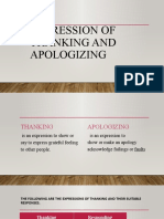 Expression of Thanking and Apologizing