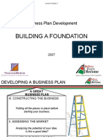 Building A Foundation: Business Plan Development