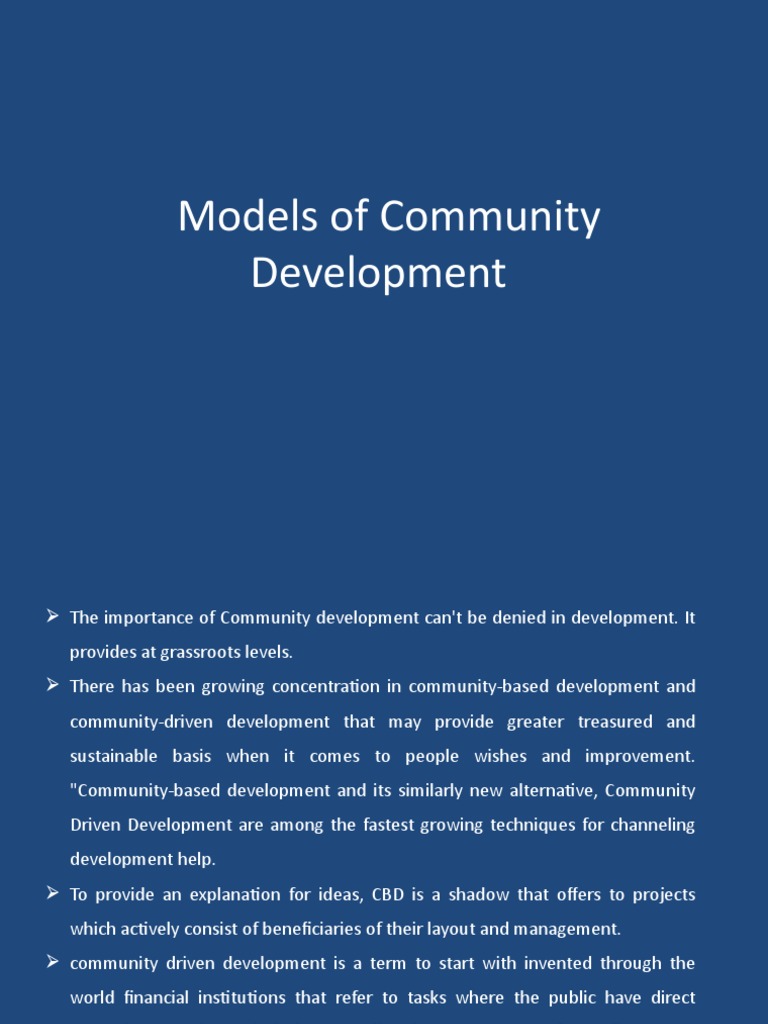 Models of Community Development | PDF | Empowerment | Community