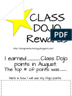 Class Dojo Rewards